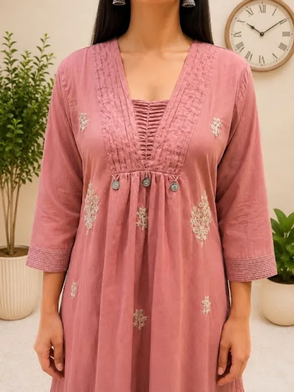 Mauve_Pink_Cotton_Kurta_Pant_Dupatta_For_Women