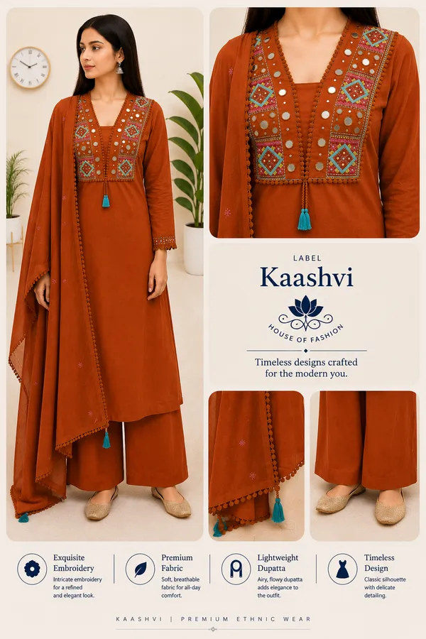 Kesar_Dust_Cotton_Kurta_Palazzo_Dupatta_For_Women