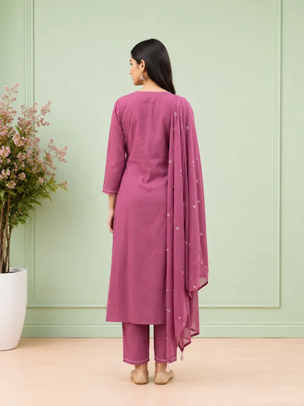 Dusty_Lavender_Cotton_Kurta_Pant_Dupatta_For_Women