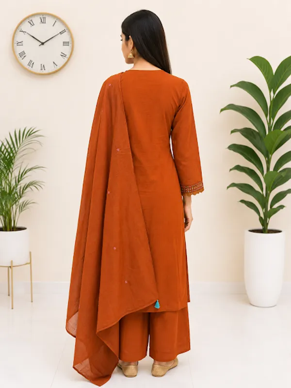 Kesar_Dust_Cotton_Kurta_Palazzo_Dupatta_For_Women