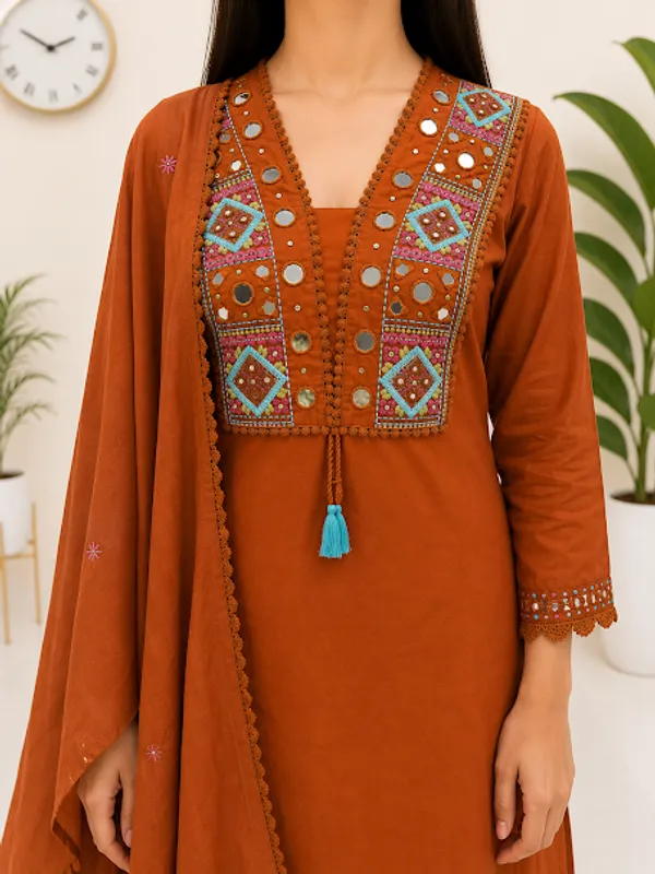 Kesar_Dust_Cotton_Kurta_Palazzo_Dupatta_For_Women