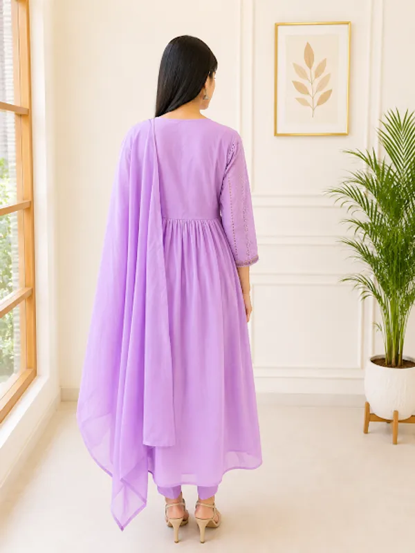 Lavender_Bloom_Cotton_Kurta_Pant_Dupatta_For_Women