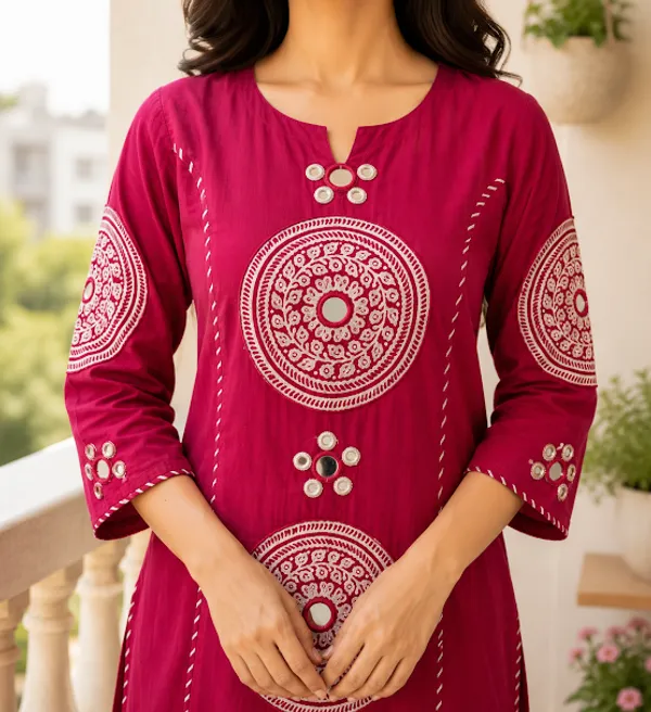 Rani_Pink_Cotton_Kurta_Pant_Dupatta_For_Women