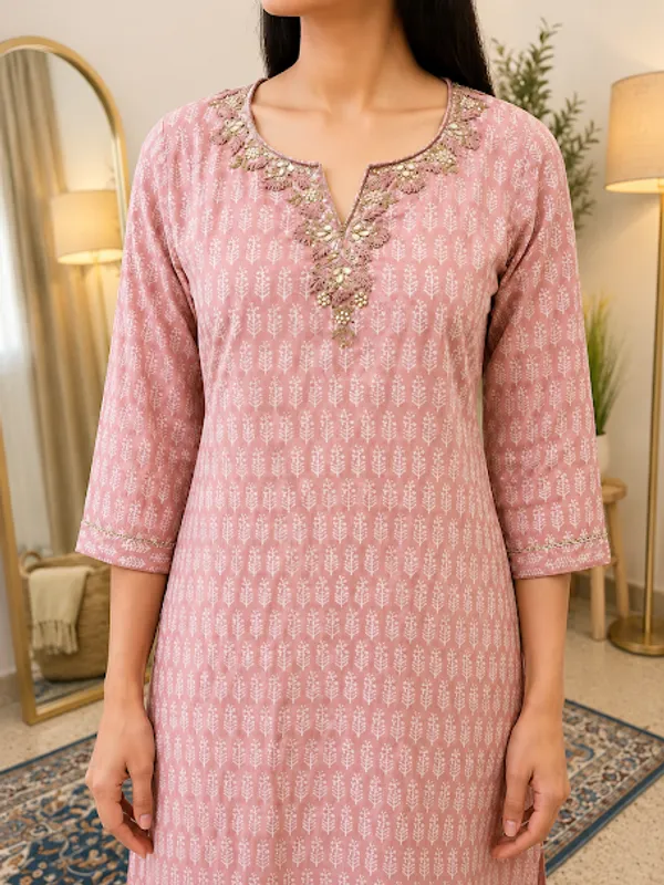 Blush_Pink_Cotton_Kurta_Pant_Dupatta_For_Women