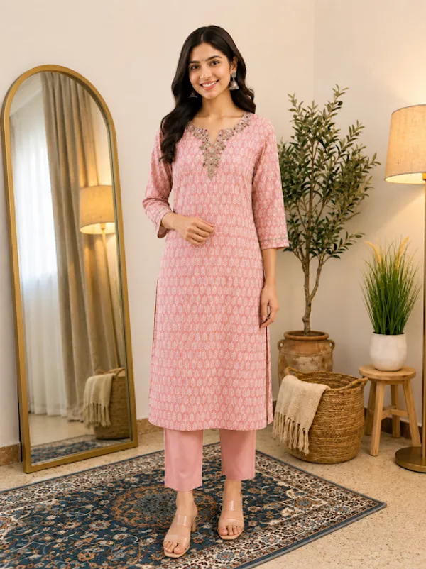 Blush_Pink_Cotton_Kurta_Pant_Dupatta_For_Women