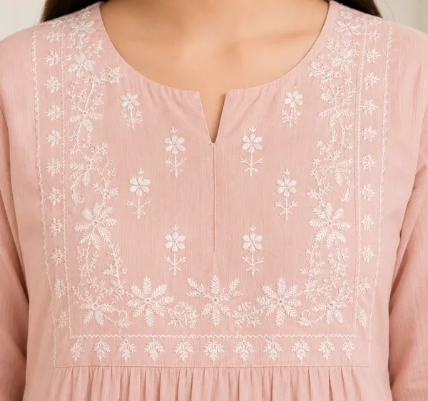 Soft_Rose_Pink_Cotton_Kurta_Pant_Dupatta_For_Women