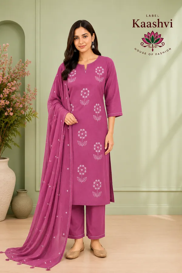 Dusty_Lavender_Cotton_Kurta_Pant_Dupatta_For_Women