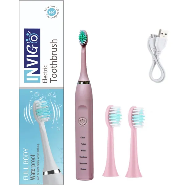 Invigo_Electric_Toothbrush_With_3_Brush_Heads_5_Cleaning_Modes_Pink
