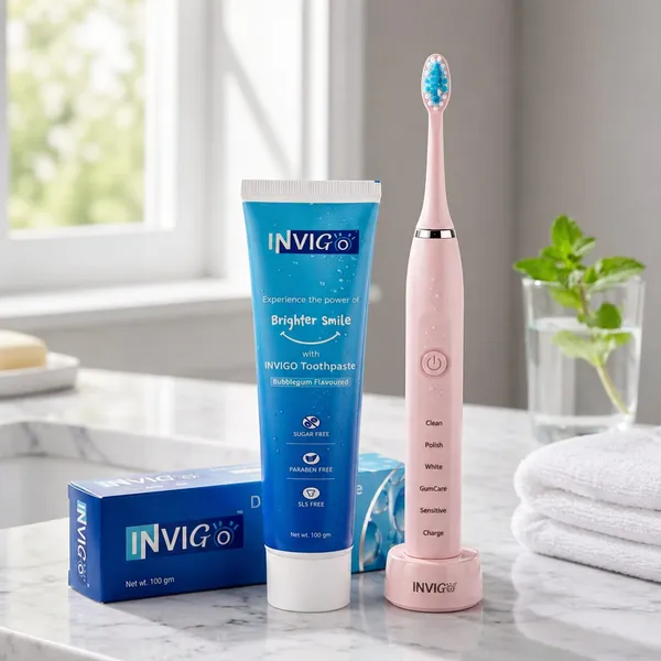 Invigo_Electric_Toothbrush_Bubble_Gum_Toothpaste_Oral_Care_Combo_Pink