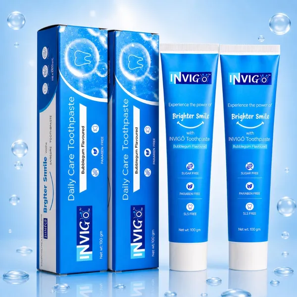 Invigo_Bubblegum_Flavored_Toothpaste_100_Gm_Pack_Of_2