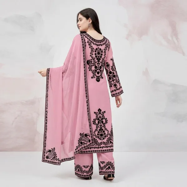 Pink_Embroidered_Georgette_Kurta_Set_With_Palazzo_And_Dupatta