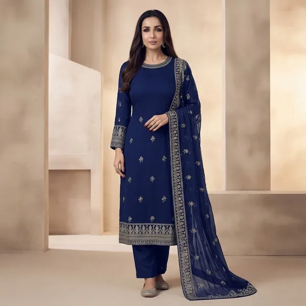 Navy_Blue_Embellished_Georgette_Salwar_Suit_Set_For_Women