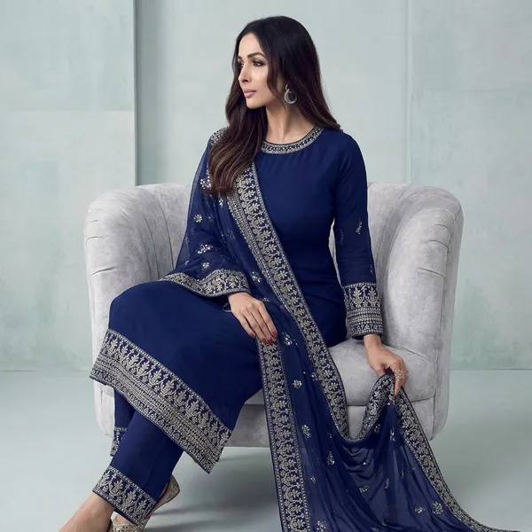Navy_Blue_Embellished_Georgette_Salwar_Suit_Set_For_Women