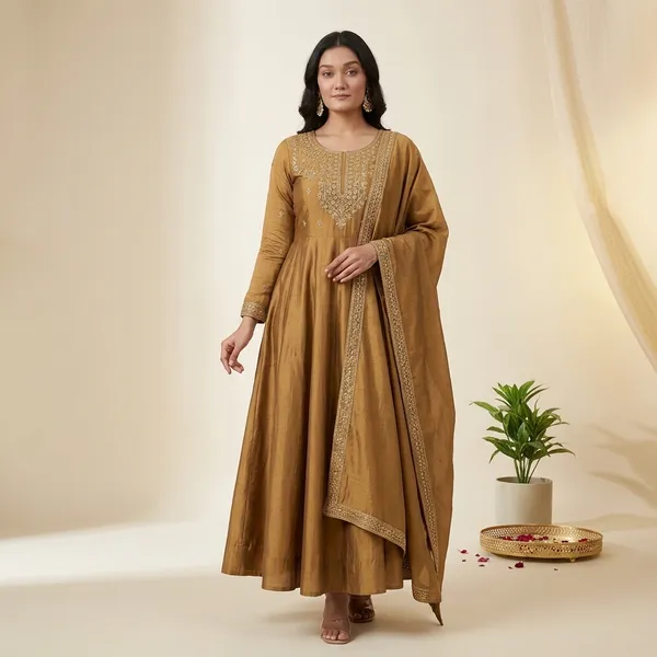 Golden_Embroidered_Anarkali_Kurta_Set_With_Dupatta_For_Women