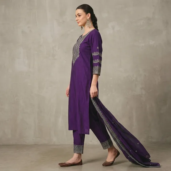 Purple_Embroidered_Straight_Kurta_Set_For_Women