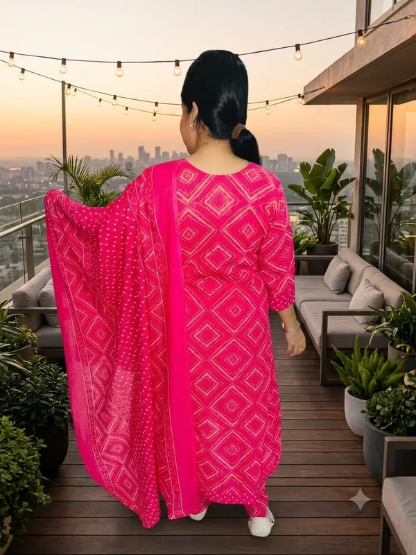 Women_Cotton__Kurti__Pant_and_Dupatta__Set