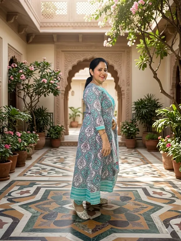 Women__Cotton_Kurti_With_Pant_And_Dupatta_Set