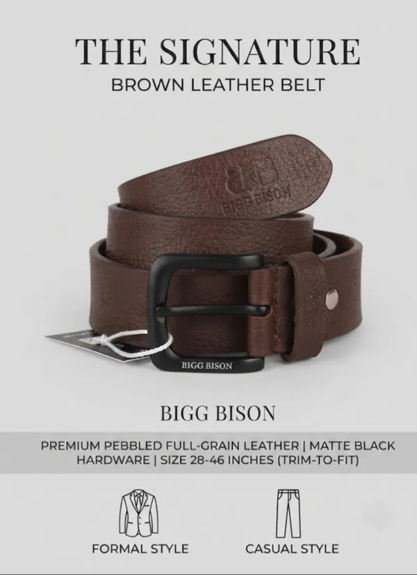 BIGGBISON_"The_Signature"_Premium_Brown_Leather_Belt