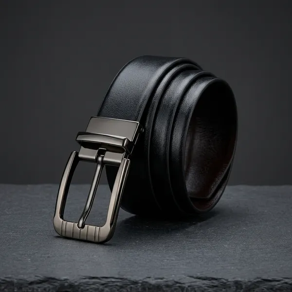 Black_Genuine_Leather_Polished_Silver_Buckle_Belt_For_Men