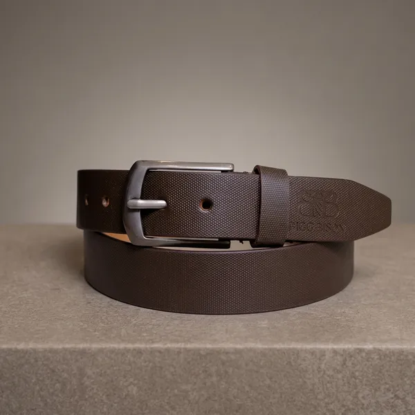 Brown_Genuine_Leather_Textured_Grain_Metal_Buckle_Belt_For_Men