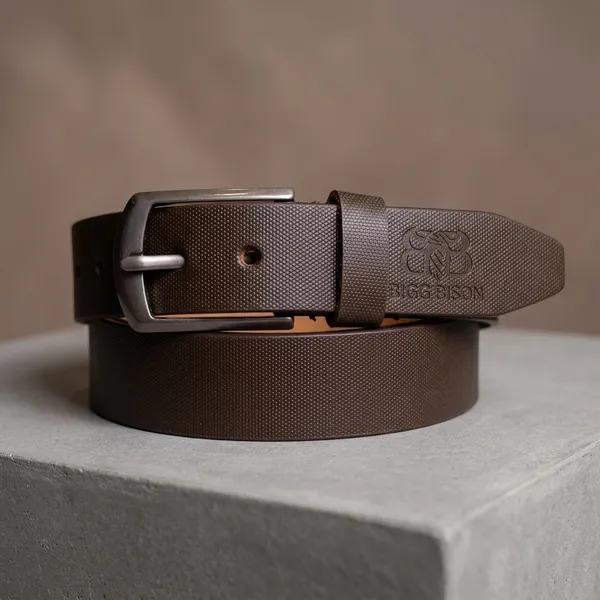 Brown_Genuine_Leather_Textured_Grain_Metal_Buckle_Belt_For_Men