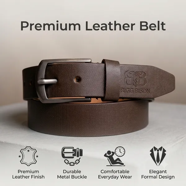 Brown_Genuine_Leather_Textured_Grain_Metal_Buckle_Belt_For_Men
