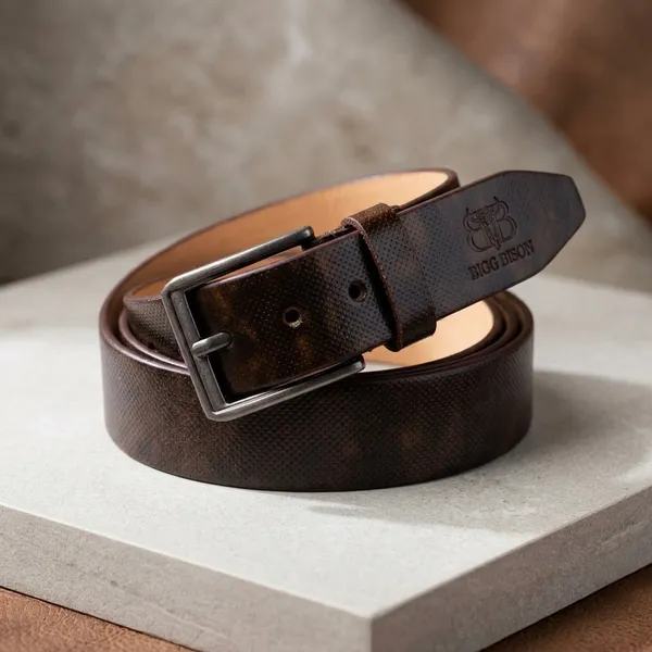 Brown_Genuine_Leather_Textured_Metal_Buckle_Belt_For_Men