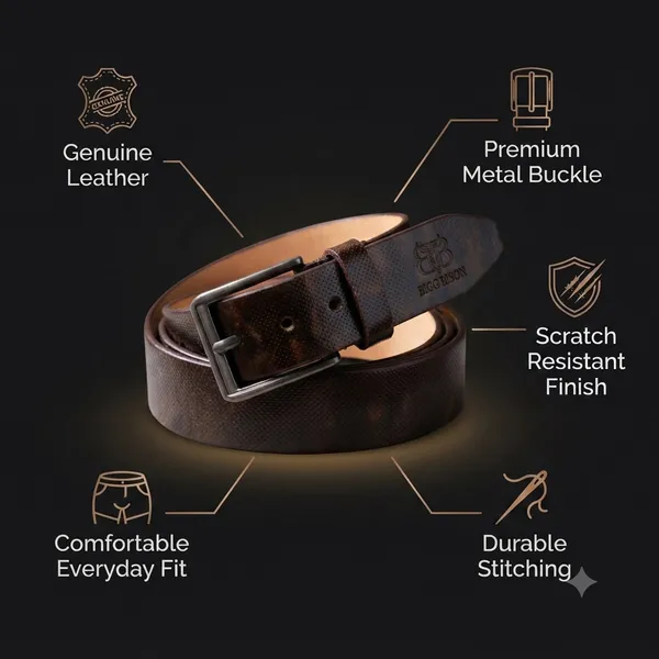 Brown_Genuine_Leather_Textured_Metal_Buckle_Belt_For_Men