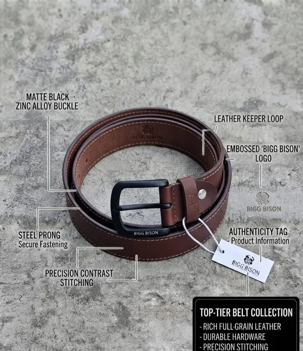 BIGGBISON_BELT_Grain_Double_Stitch_Brown_