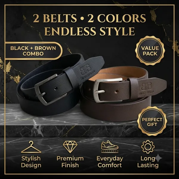 Textured_Metal_Buckle_Genuine_Leather_Belt_Duo_–_Black_And_Brown