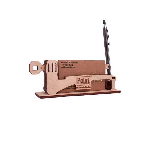 Wooden_Classic_Brown_Tabletop_Pen_Stand_With_Card_Holder