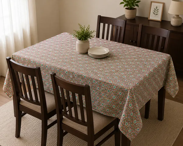 Wowhome_Everyday_Dining_Table_Cover_|_Waterproof_|_4-6-8_Seater_|_Brown_floral_print