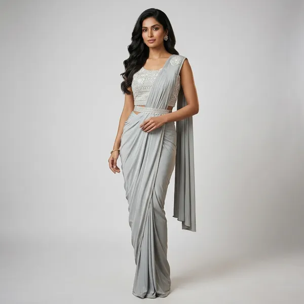 Grey_Lycra_Embellished_Pre-Stitched_Saree_For_Women