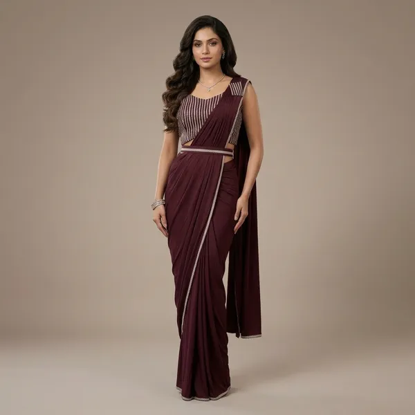 Maroon_Lycra_Embellished_Pre-Stitched_Saree_For_Women
