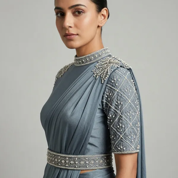 Grey_Lycra_Embellished_Draped_Saree_Gown_For_Women