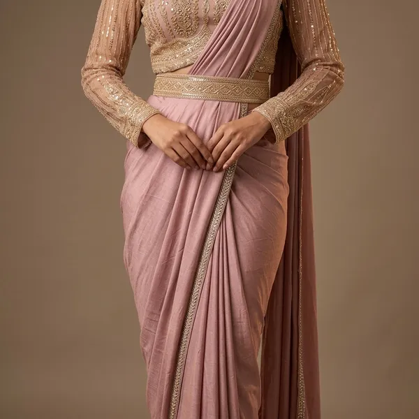 Rose_Gold_Lycra_Sequin_Embroidered_Saree_For_Women
