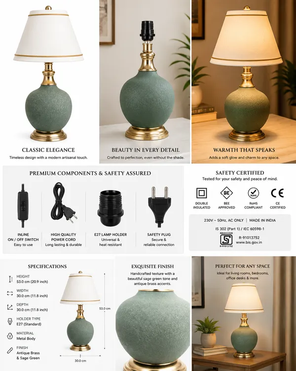 Premium_Green_Textured_Brass_Finish_Table_Lamp_For_Bedroom_Decor