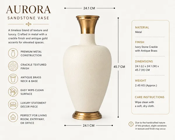 White_Textured_Premium_Metal_Vase_For_Floral_Decoration