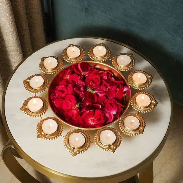 DeepaGlow_Grandeur_Iron_Urli_with_12_Diyas_(12_DIYAS_FREE!)