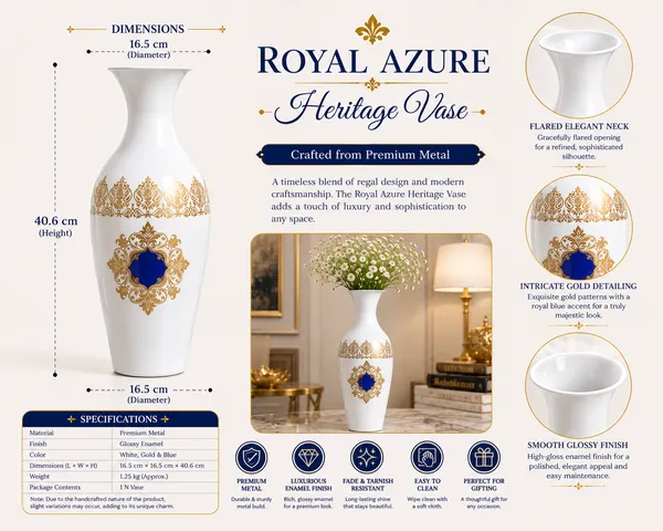 White_Metal_Premium_Vase_For_Floral_Arrangement