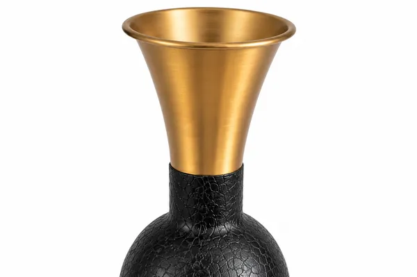 Black_Textured_Premium_Metal_Vase_For_Modern_Home_Decor