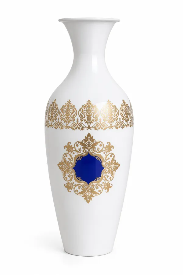 White_Metal_Premium_Vase_For_Floral_Arrangement