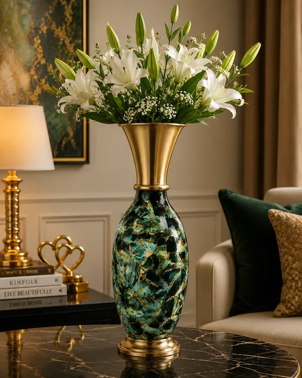 Multicoloured_Brass_Finish_Premium_Metal_Vase_For_Floral_Display