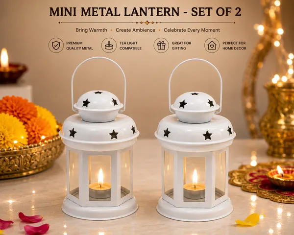 StarGlow_Set_of_2_White_Iron_Lanterns_with_Star_Cutouts_|_Glossy_Metal_Tealight_Candle_Holders_for_Diwali_&_Home_Decor