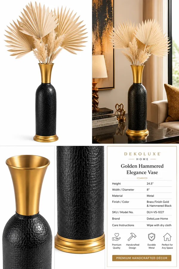 Black_Textured_Premium_Metal_Vase_For_Modern_Home_Decor