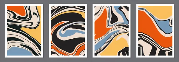Abstract_Marbled_Wave_Art_Print_Set_Of_4_Wall_Decor_Frames