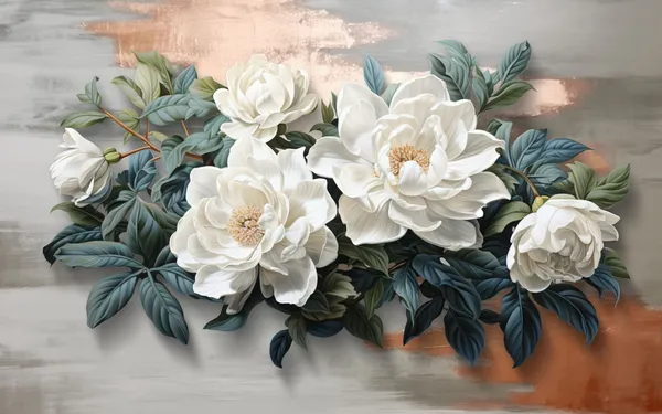 White_Magnolia_Floral_Painting_Wall_Art_For_Home_Decor