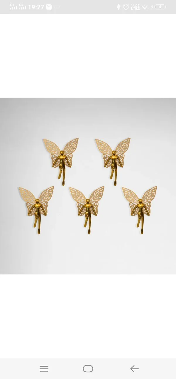 Gold_Butterfly_Fairy_Wall_Hooks_Set_Of_5