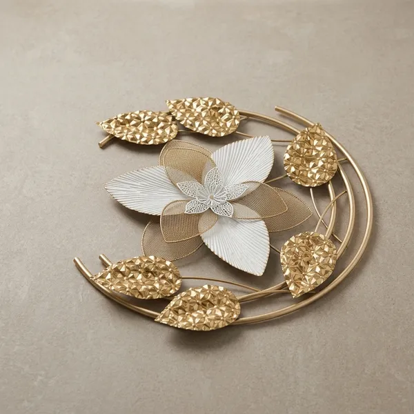 Gold_Metallic_Crescent_Moon_And_Flower_Wall_Decor