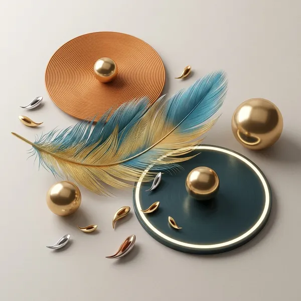 Golden_Metallic_Decorative_Spheres_And_Feather_Accent_Set